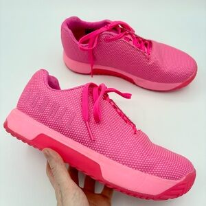 NOBULL Women's Pink Trainers Muger Sneakers Hot Pink Running Training Neon Color